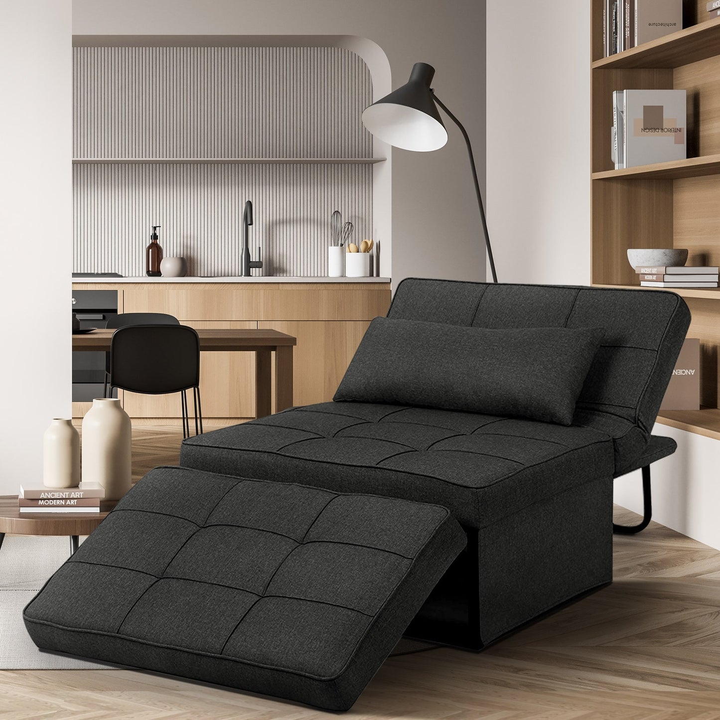 Canapé-lit convertible, fauteuil inclinable et ottoman pliable pour salon