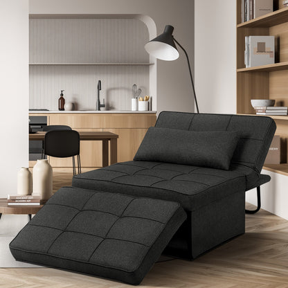 Canapé-lit convertible, fauteuil inclinable et ottoman pliable pour salon