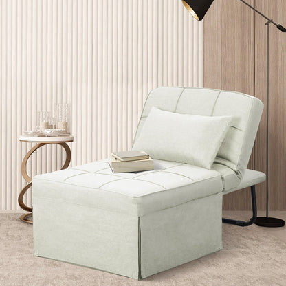 Canapé-lit convertible, fauteuil inclinable et ottoman pliable pour salon