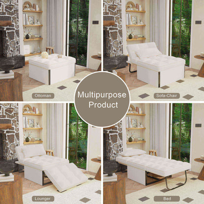 Canapé-lit convertible, fauteuil inclinable et ottoman pliable pour salon