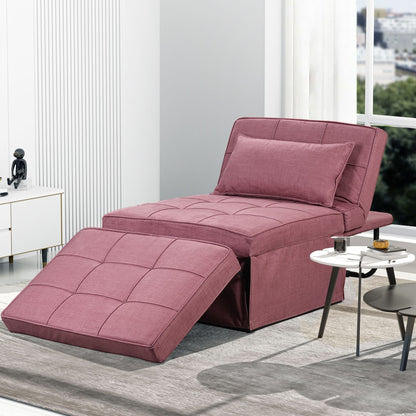 Canapé-lit convertible, fauteuil inclinable et ottoman pliable pour salon