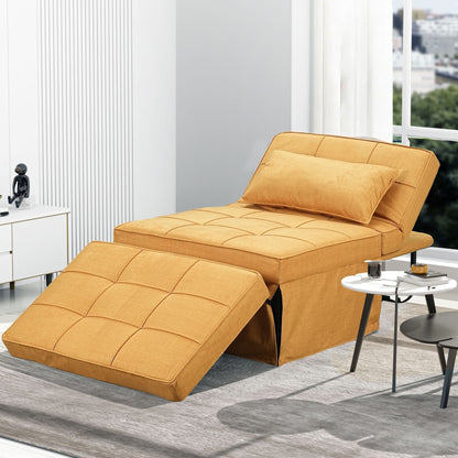 Canapé-lit convertible, fauteuil inclinable et ottoman pliable pour salon