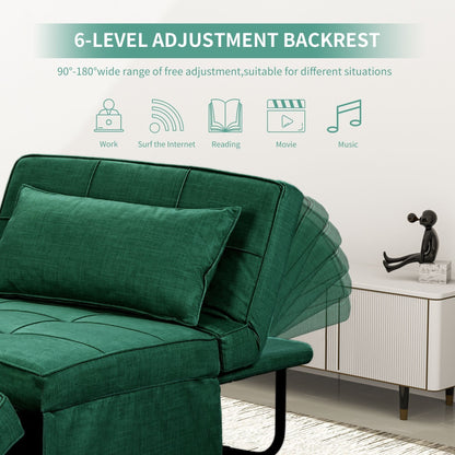 Canapé-lit convertible, fauteuil inclinable et ottoman pliable pour salon