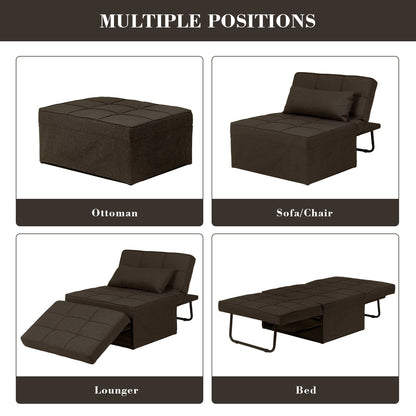 Canapé-lit convertible, fauteuil inclinable et ottoman pliable pour salon