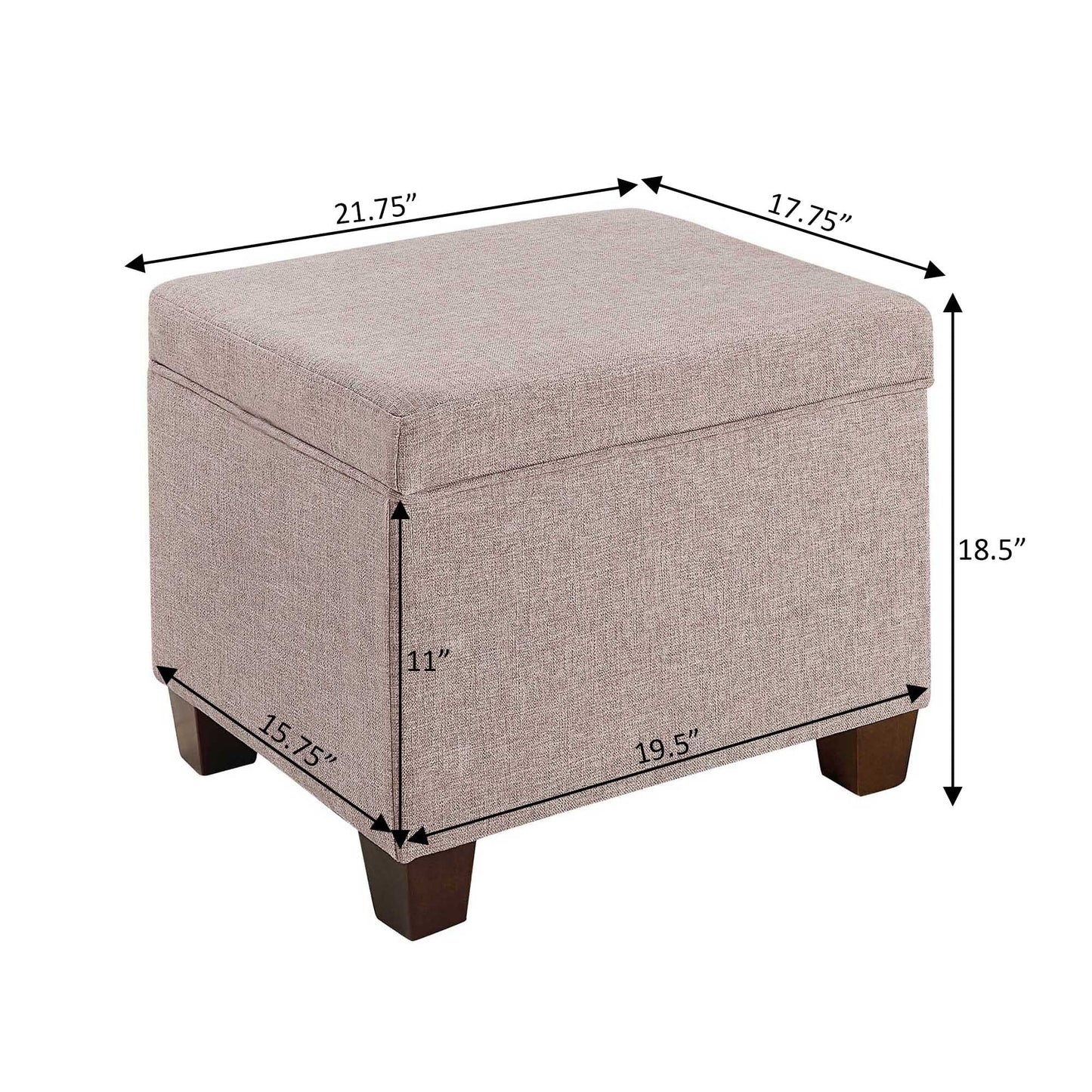 Pouf de rangement Madison de Convenience Concepts