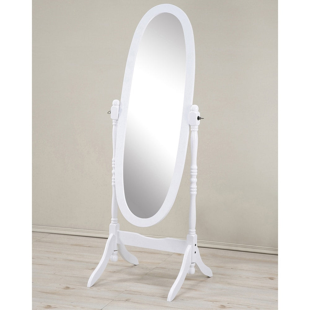 Miroir psyché traditionnel en bois Copper Grove Monks Hood de Roundhill Furniture