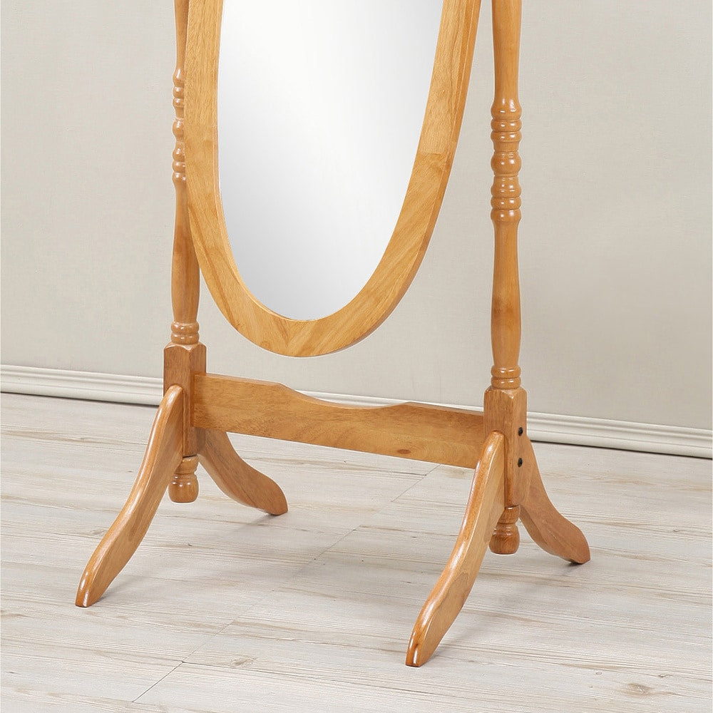 Miroir psyché traditionnel en bois Copper Grove Monks Hood de Roundhill Furniture