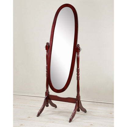 Miroir psyché traditionnel en bois Copper Grove Monks Hood de Roundhill Furniture