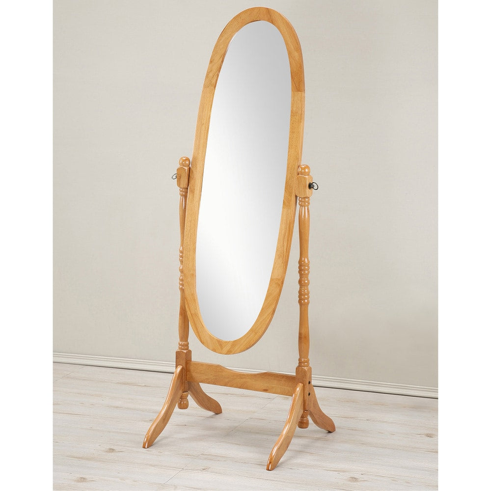 Miroir psyché traditionnel en bois Copper Grove Monks Hood de Roundhill Furniture