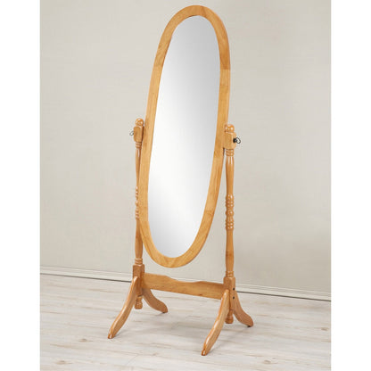Miroir psyché traditionnel en bois Copper Grove Monks Hood de Roundhill Furniture