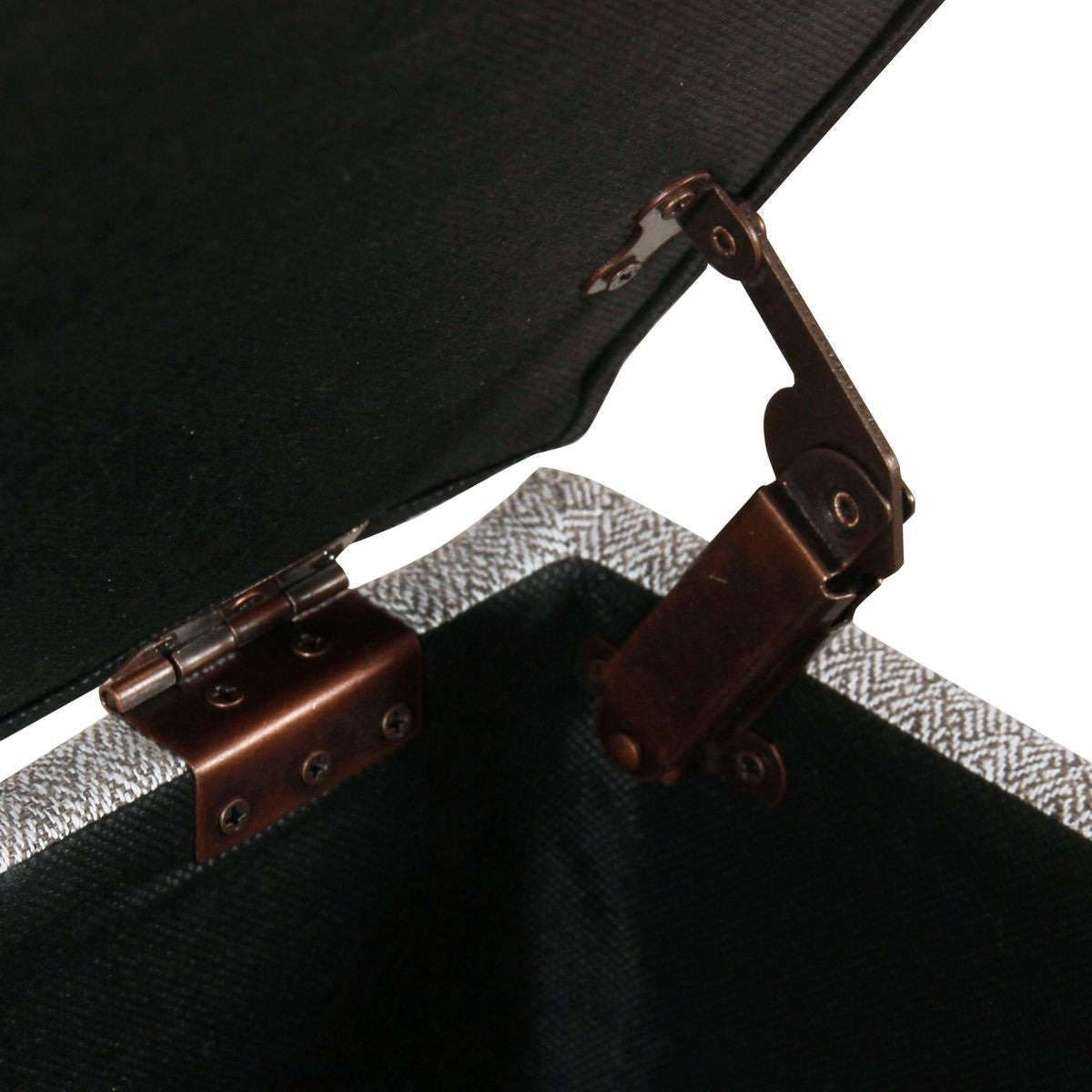 Banc de rangement rembourré Copper Grove Muscari avec garniture cloutée