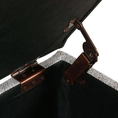 Banc de rangement rembourré Copper Grove Muscari avec garniture cloutée