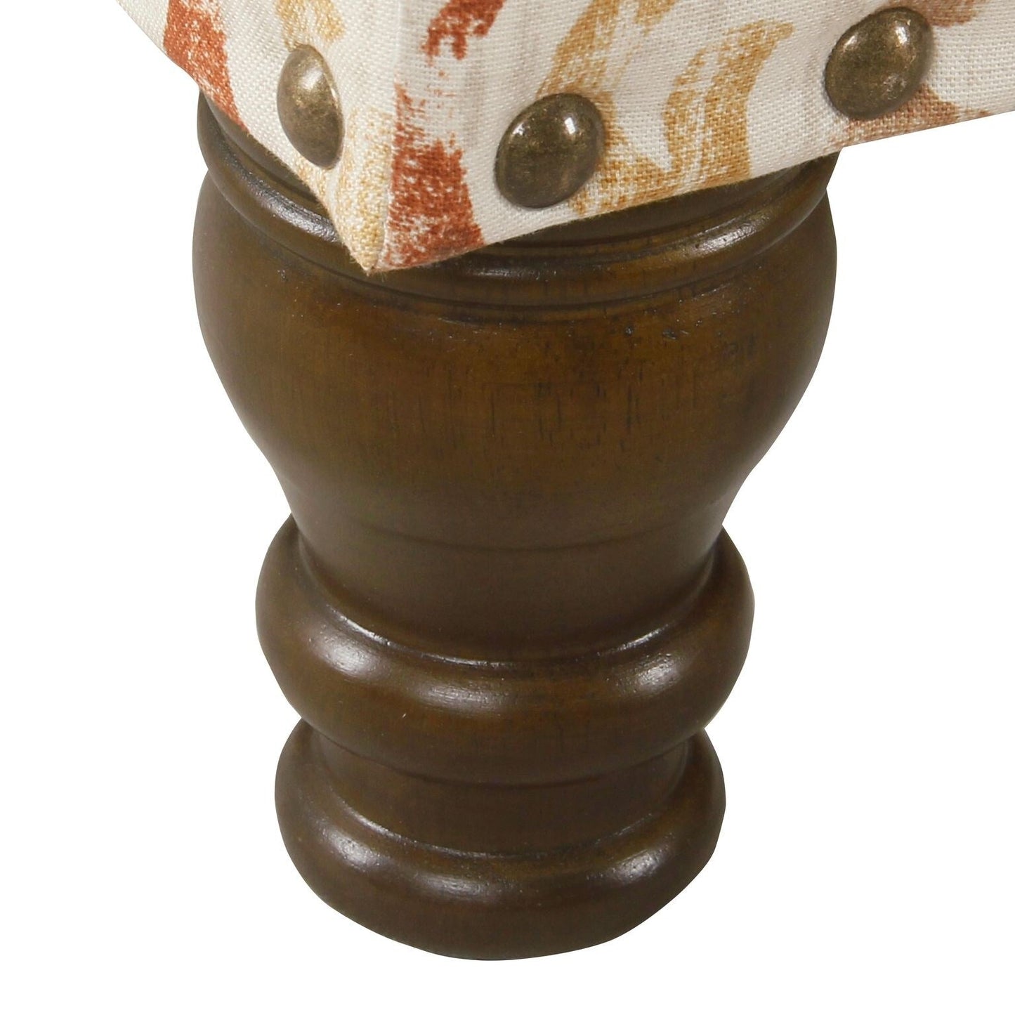 Banc de rangement rembourré Copper Grove Muscari avec garniture cloutée