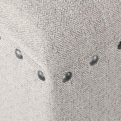 Banc de rangement rembourré Copper Grove Muscari avec garniture cloutée