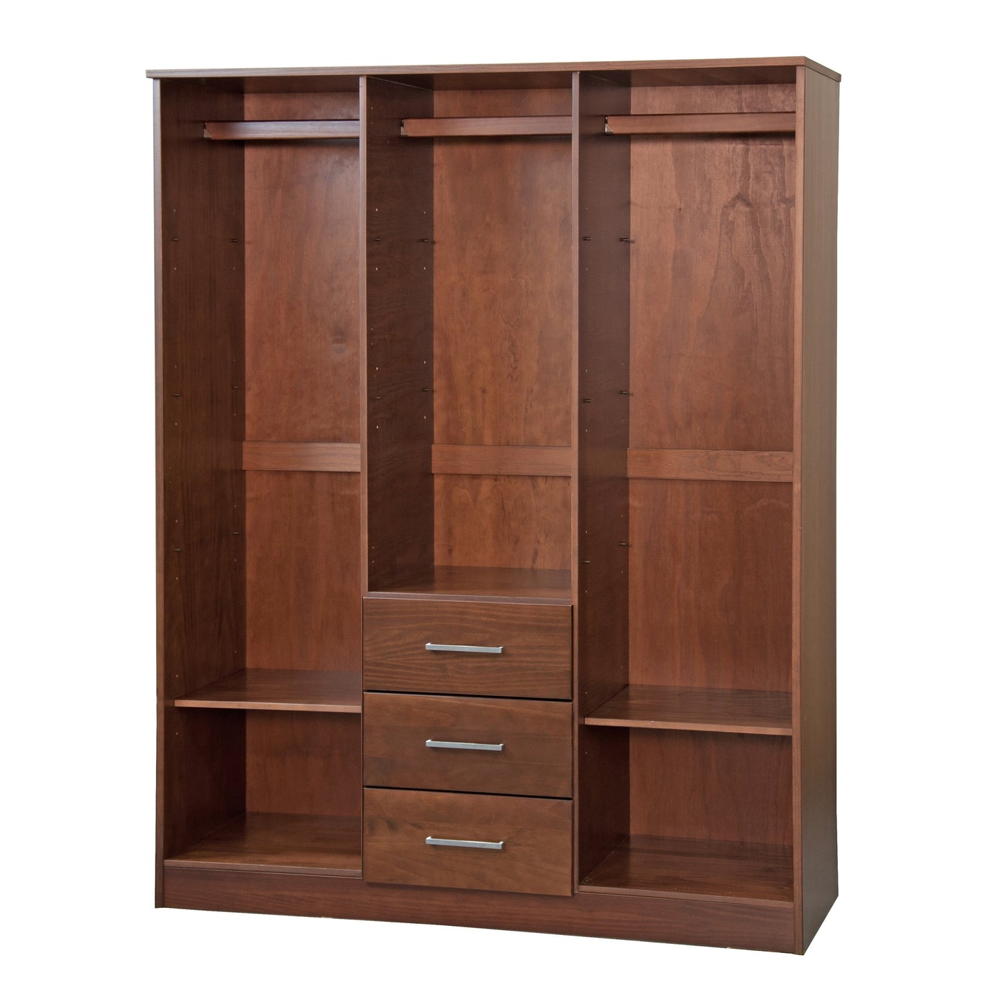 Armoire penderie Cosmo 3 portes 100 % bois massif de Palace Imports avec portes en bois massif ou en miroir