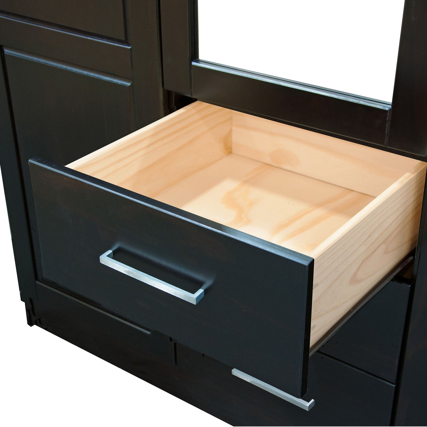 Armoire penderie Cosmo 3 portes 100 % bois massif de Palace Imports avec portes en bois massif ou en miroir