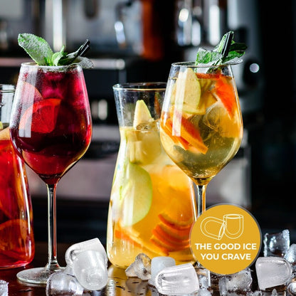 Machine à glaçons de comptoir avec pelle et panier à glaçons, 9 glaçons en 6 minutes, 12 kg/24 h, 2 tailles de glaçons, autonettoyante