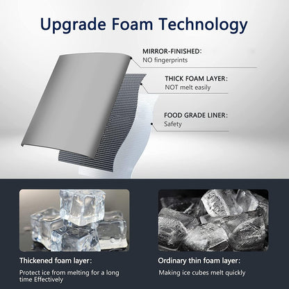Machine à glaçons portable de comptoir avec autonettoyage, 9 glaçons en 6 minutes, livrée avec panier à glaçons et pelle à glace