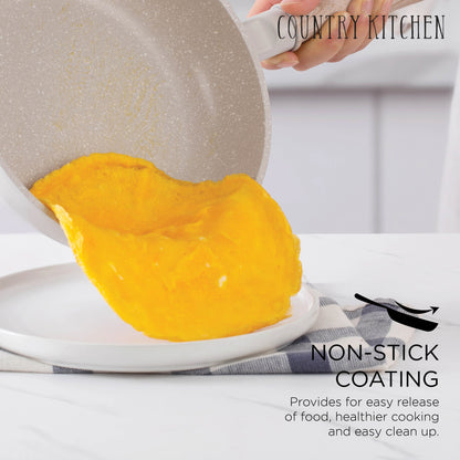 Batterie de cuisine Country Kitchen RV - 13 casseroles et poêles en aluminium avec poignée amovible, allant au four