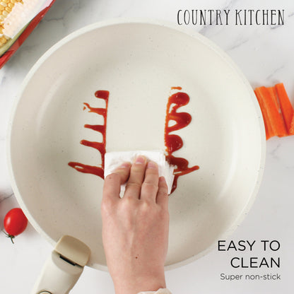 Batterie de cuisine Country Kitchen RV - 13 casseroles et poêles en aluminium avec poignée amovible, allant au four