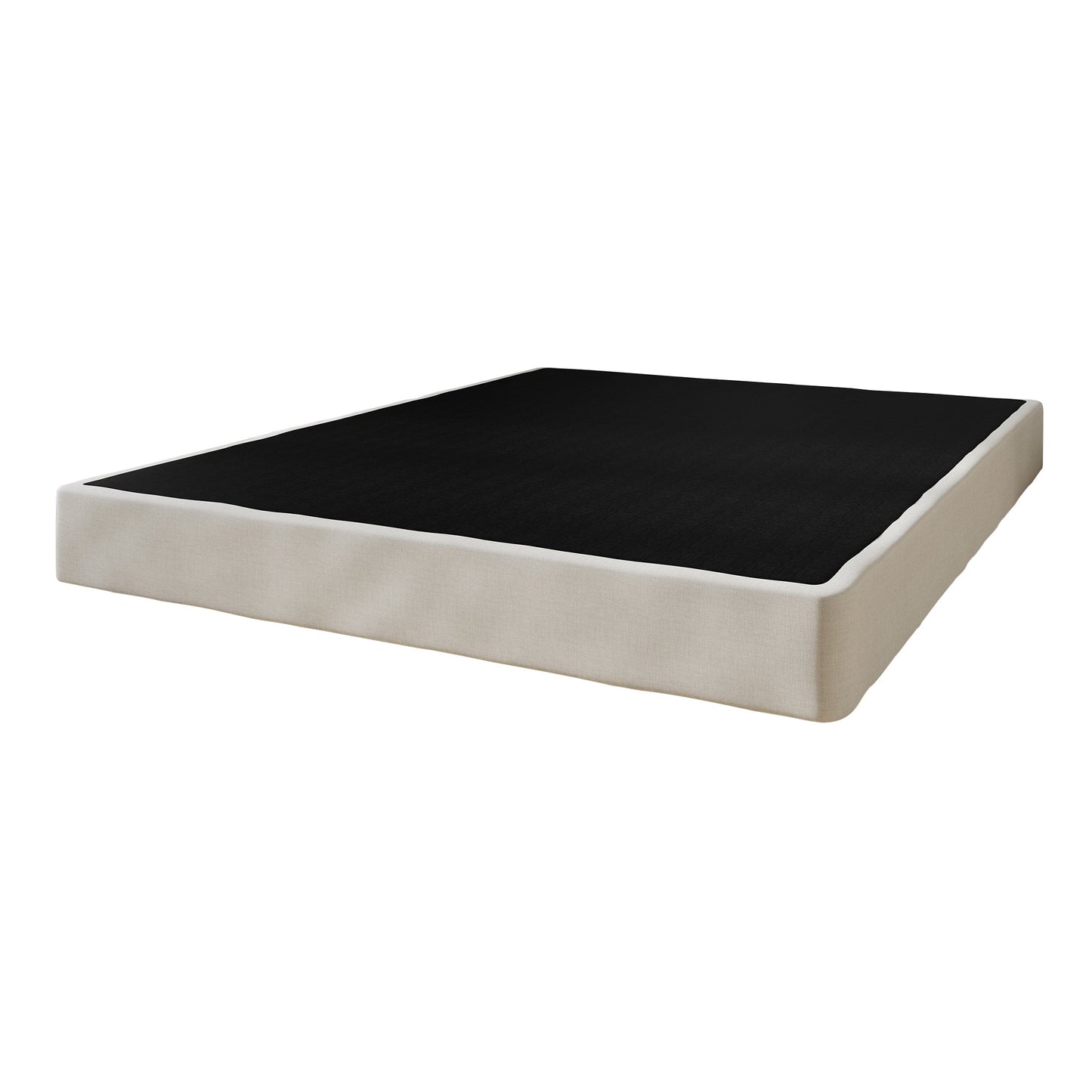 Sommier à ressorts en bois massif CraftPorch de 12,7 cm avec lattes en bois et revêtement en lin gris chaud