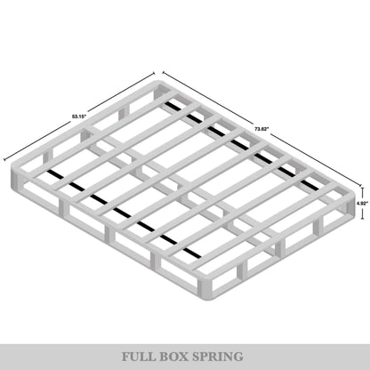Sommier à ressorts en bois massif CraftPorch de 12,7 cm avec lattes en bois et revêtement en lin gris chaud
