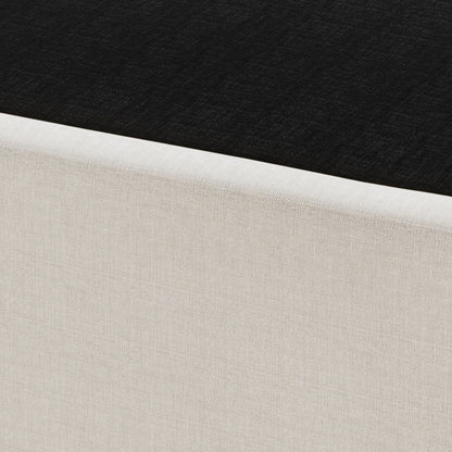 Sommier à ressorts en bois massif CraftPorch de 12,7 cm avec lattes en bois et revêtement en lin gris chaud