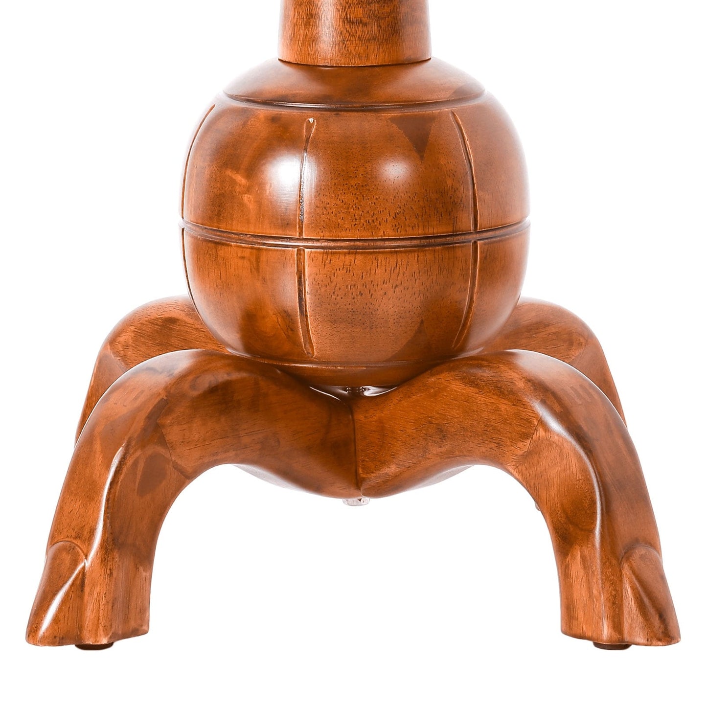 Porte-manteau autoportant en bois d'hévéa avec 8 crochets - 24,5 l x 70,87 h