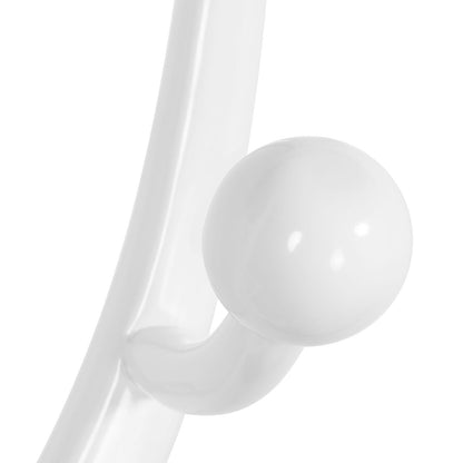 Porte-manteau autoportant en bois d'hévéa avec 8 crochets - 24,5 l x 70,87 h