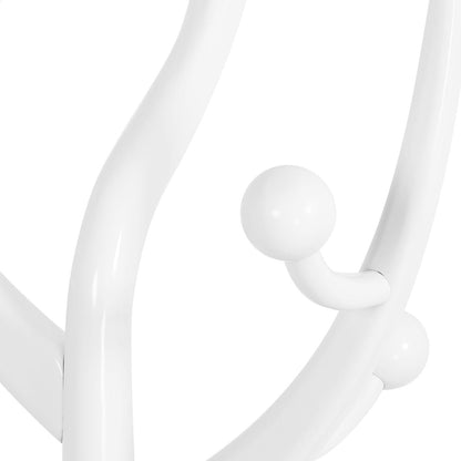 Porte-manteau autoportant en bois d'hévéa avec 8 crochets - 24,5 l x 70,87 h