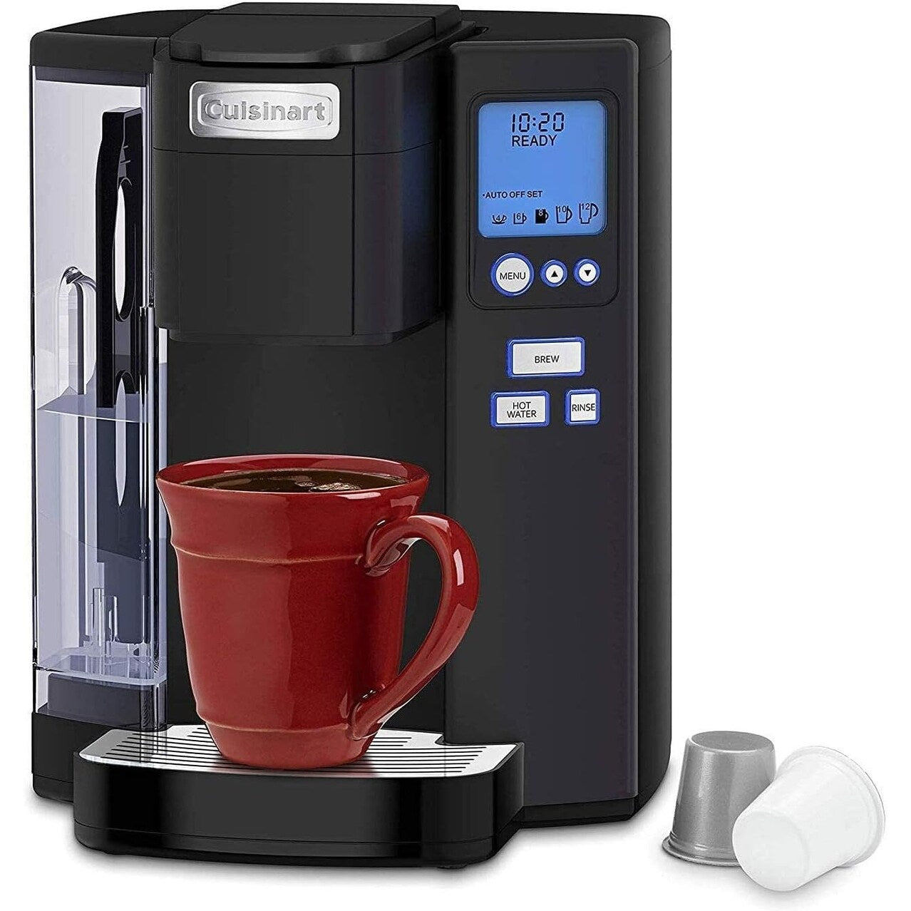 Cafetière à dosettes individuelle Cuisinart, 72 oz, programmable, acier