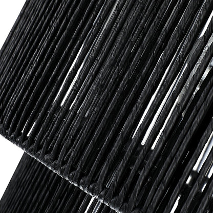 Lustre tambour en rotin noir Cynthia à 4 lumières - 22 po de largeur