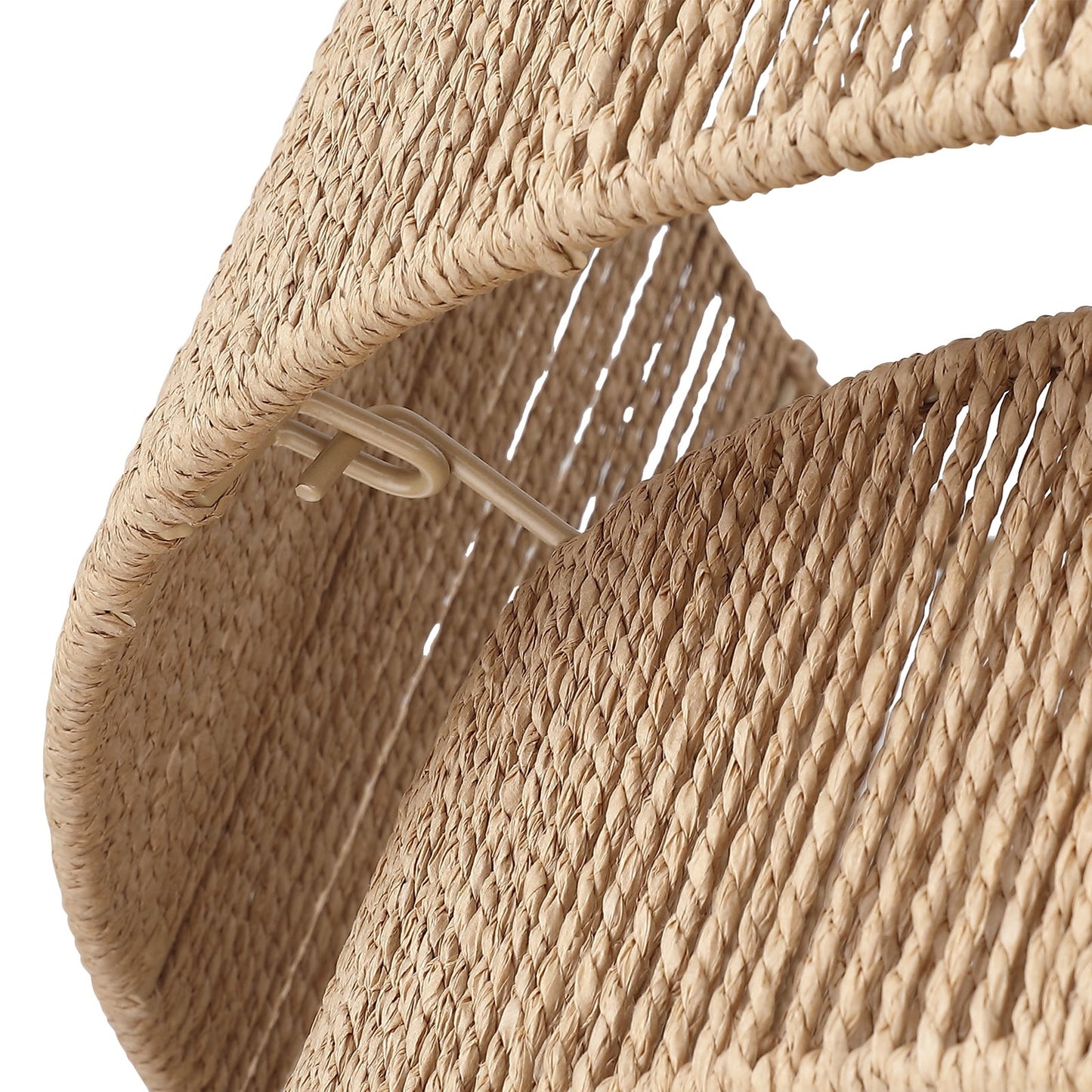 Lustre tambour en rotin naturel Cynthia à 4 lumières - 22 po de largeur