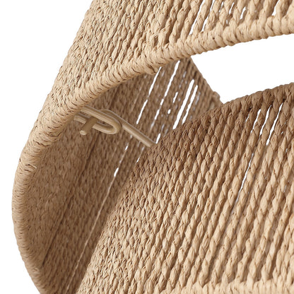 Lustre tambour en rotin naturel Cynthia à 4 lumières - 22 po de largeur