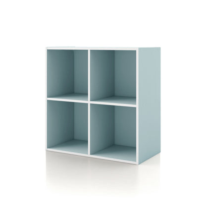 DH BASIC Organiseur de rangement empilable personnalisable en bois moderne - Étagères cubiques, armoire à tiroirs, bibliothèque avec portes par Denhour