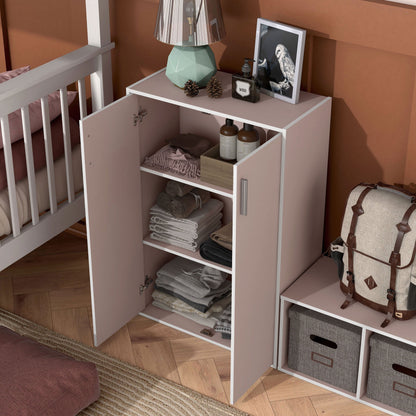 DH BASIC Organiseur de rangement empilable personnalisable en bois moderne - Étagères cubiques, armoire à tiroirs, bibliothèque avec portes par Denhour