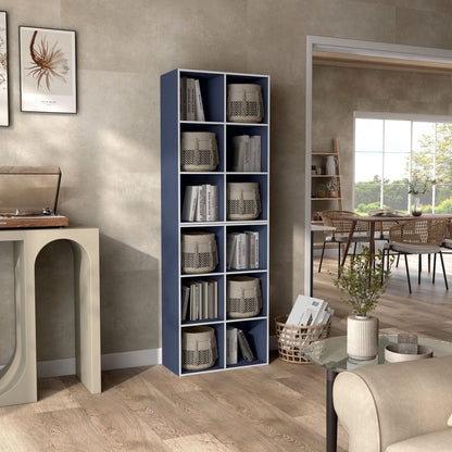 DH BASIC Organiseur de rangement empilable personnalisable en bois moderne - Étagères cubiques, armoire à tiroirs, bibliothèque avec portes par Denhour