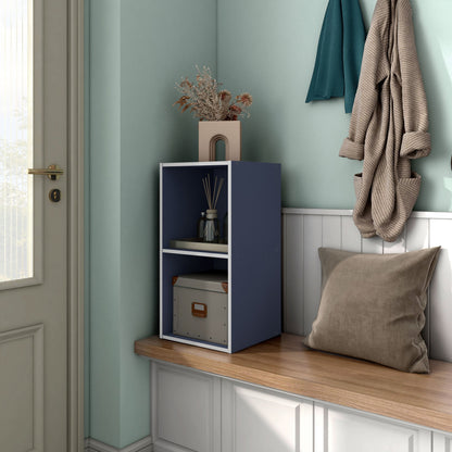 DH BASIC Organiseur de rangement empilable personnalisable en bois moderne - Étagères cubiques, armoire à tiroirs, bibliothèque avec portes par Denhour