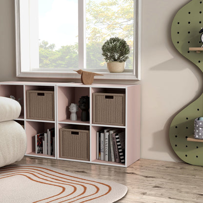 DH BASIC Organiseur de rangement empilable personnalisable en bois moderne - Étagères cubiques, armoire à tiroirs, bibliothèque avec portes par Denhour