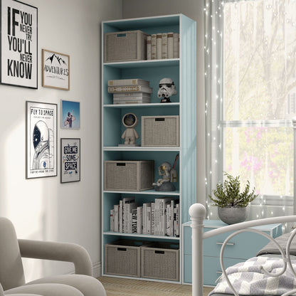 DH BASIC Organiseur de rangement empilable personnalisable en bois moderne - Étagères cubiques, armoire à tiroirs, bibliothèque avec portes par Denhour