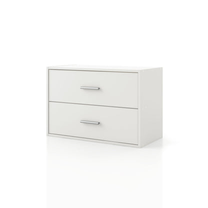 DH BASIC Organiseur de rangement empilable personnalisable en bois moderne - Étagères cubiques, armoire à tiroirs, bibliothèque avec portes par Denhour