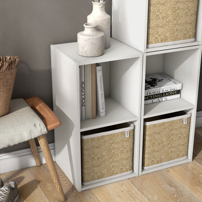 DH BASIC Organiseur de rangement empilable personnalisable en bois moderne - Étagères cubiques, armoire à tiroirs, bibliothèque avec portes par Denhour