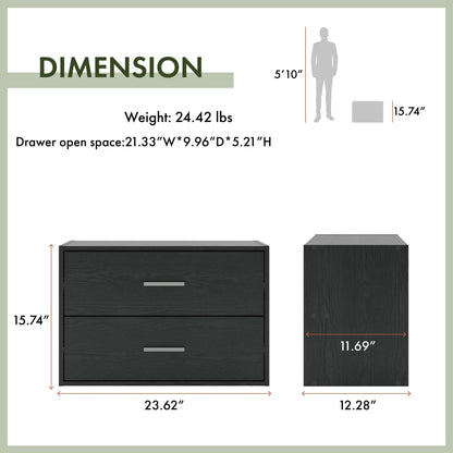 DH BASIC Organiseur de rangement empilable personnalisable en bois moderne - Étagères cubiques, armoire à tiroirs, bibliothèque avec portes par Denhour