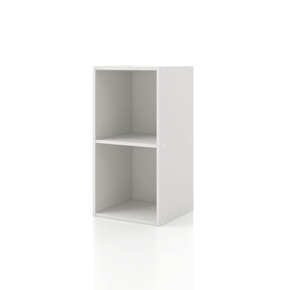 DH BASIC Organiseur de rangement empilable personnalisable en bois moderne - Étagères cubiques, armoire à tiroirs, bibliothèque avec portes par Denhour