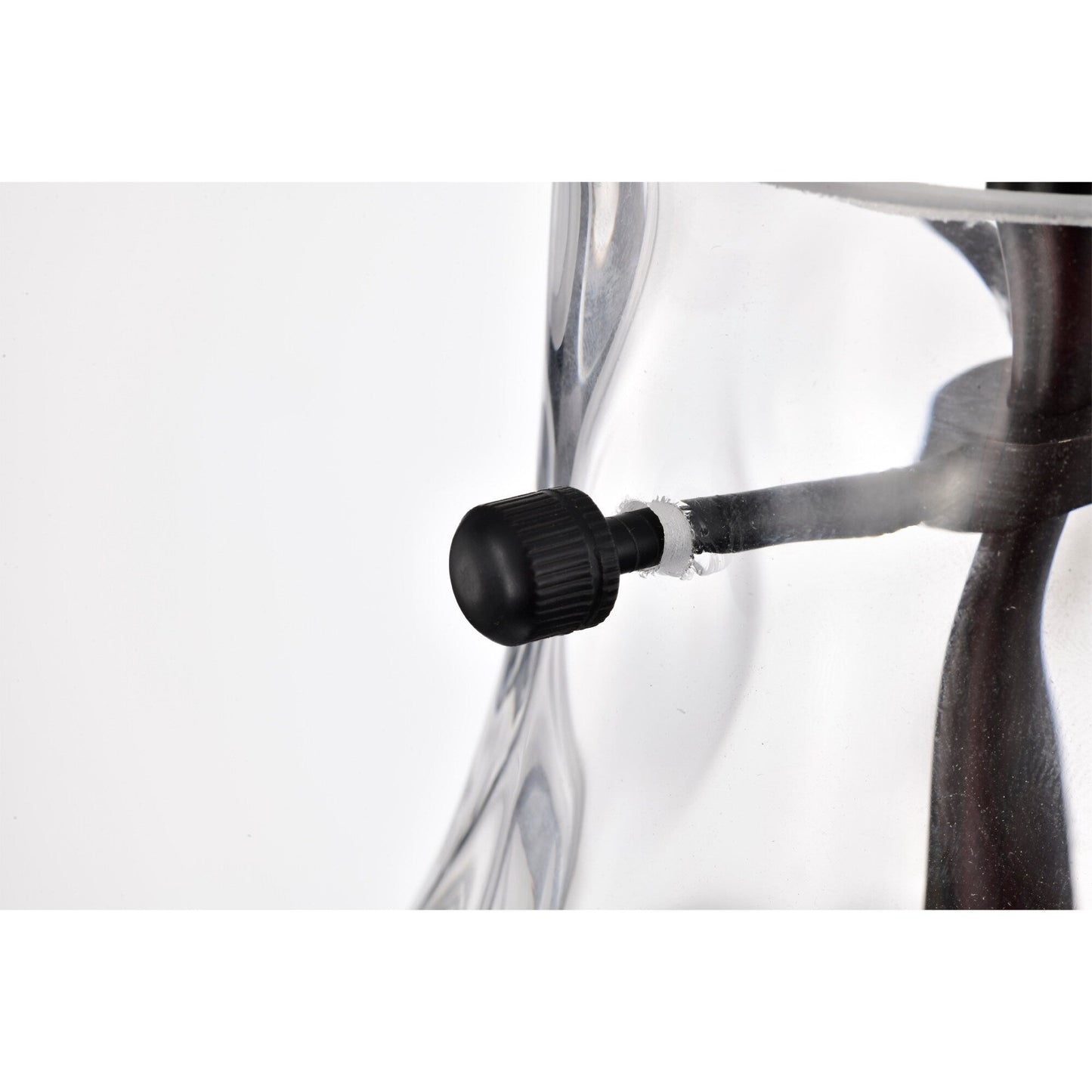 Suspension Daelan en verre transparent alvéolé à une lumière - 12 po