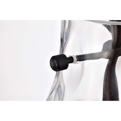 Suspension Daelan en verre transparent alvéolé à une lumière - 12 po