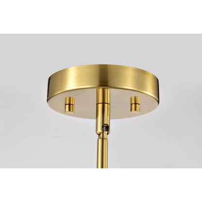 Suspension Daelan en verre transparent alvéolé à une lumière - 12 po