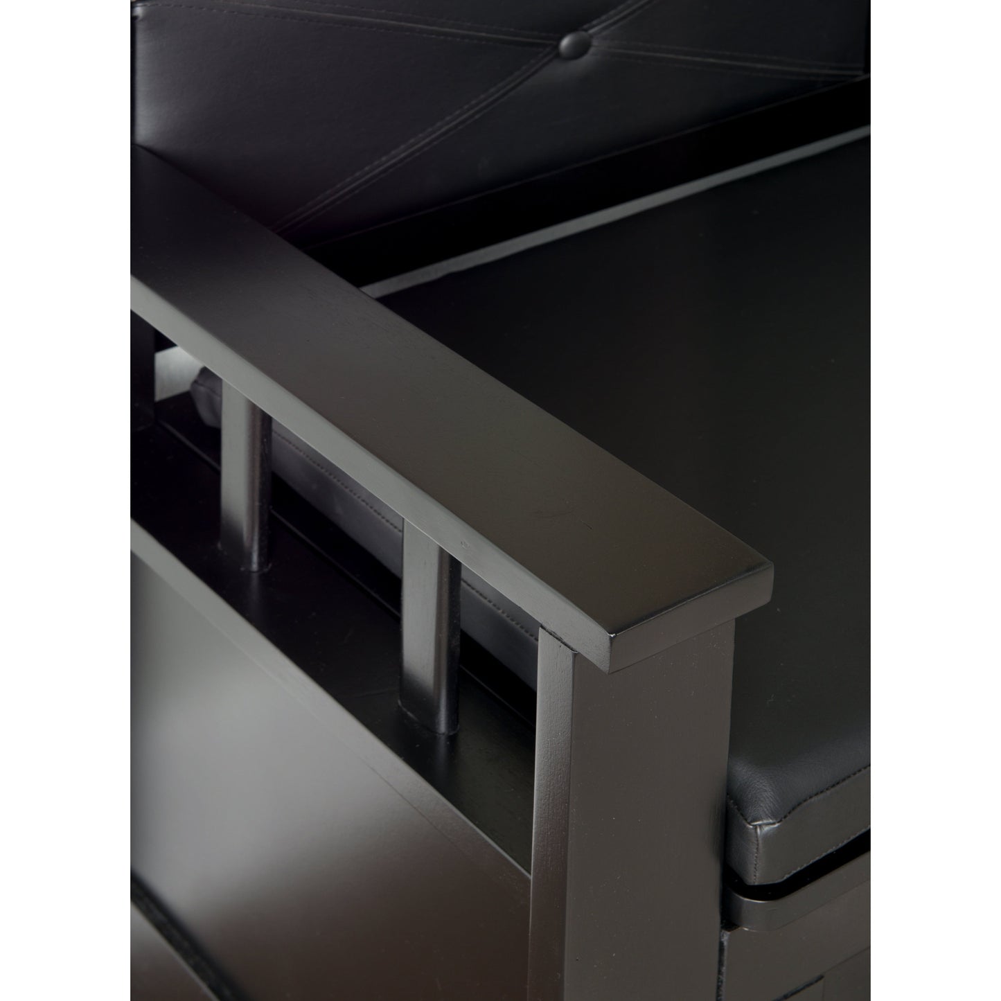 Banc d'entrée à plateau rabattable en bois de dahlia