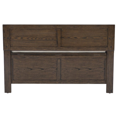 Banc d'entrée à plateau rabattable en bois de dahlia