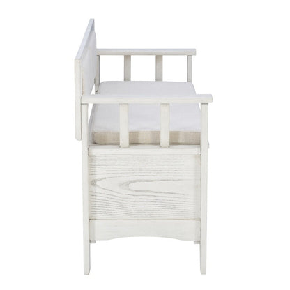 Banc d'entrée à plateau rabattable en bois de dahlia